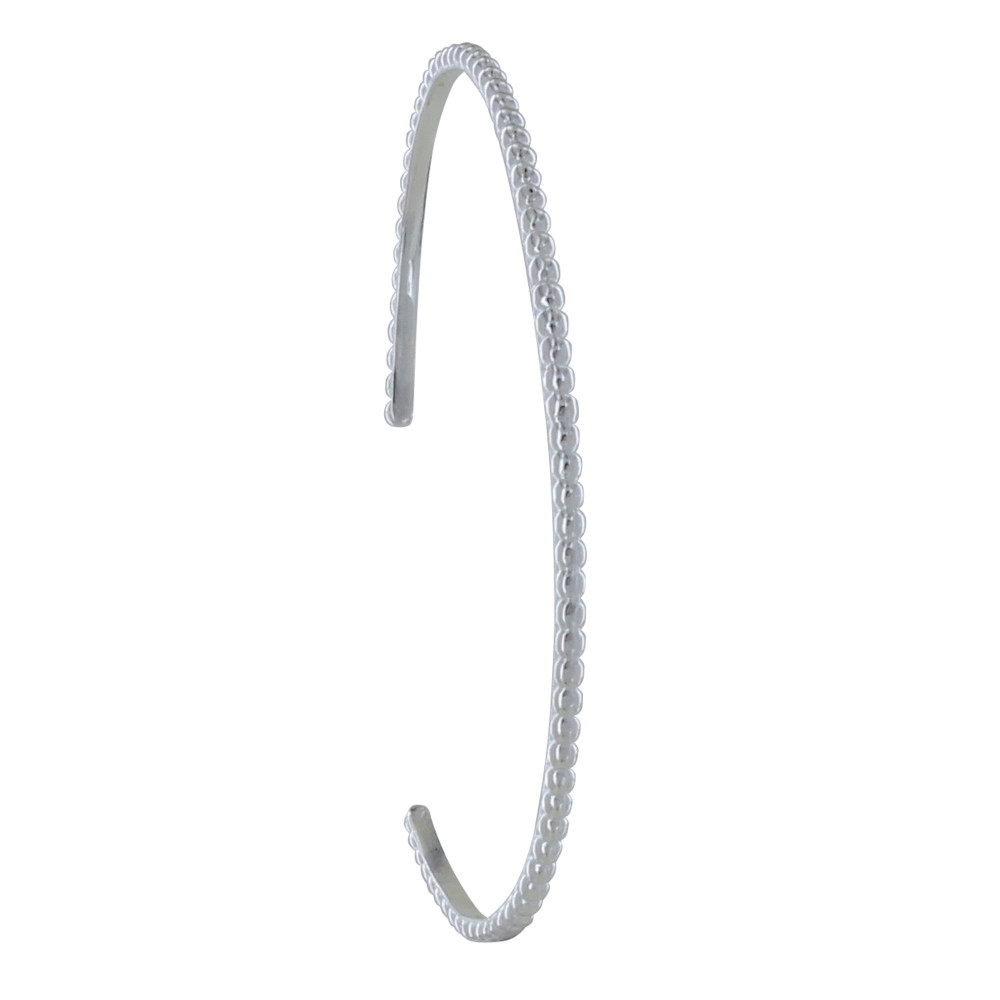 LES POULETTES BIJOUX Bracelet Argent Demi Jonc de Billes