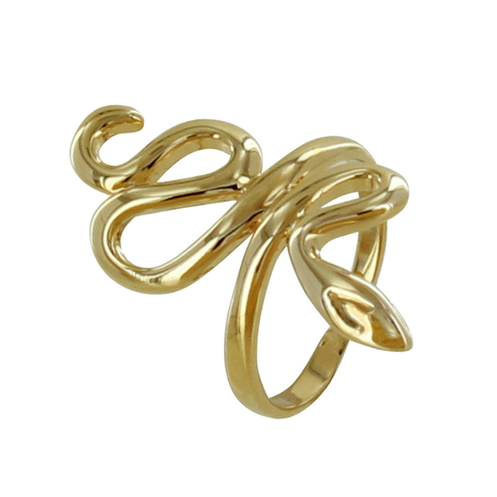 LES POULETTES BIJOUX Bague Plaqué Or Serpent - taille 64