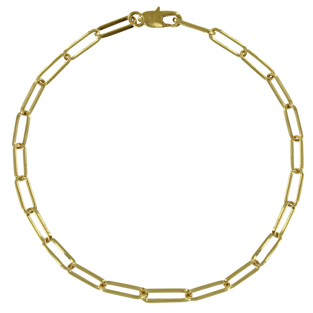 LES POULETTES BIJOUX Bracelet Plaqué Or Mailles Cheval - Petit Modèle