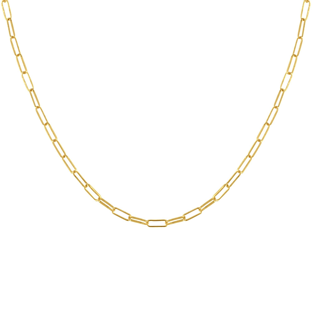 LES POULETTES BIJOUX Collier Plaqué Or Mailles Cheval - Petit Modèle