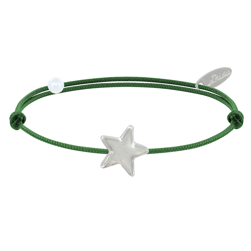 LES POULETTES BIJOUX Bracelet Lien Etoile d'Argent 925 - Classics - Vert LES POULETTES BIJOUX Bracelet Lien Etoile d'Argent 925 - Classics - Vert