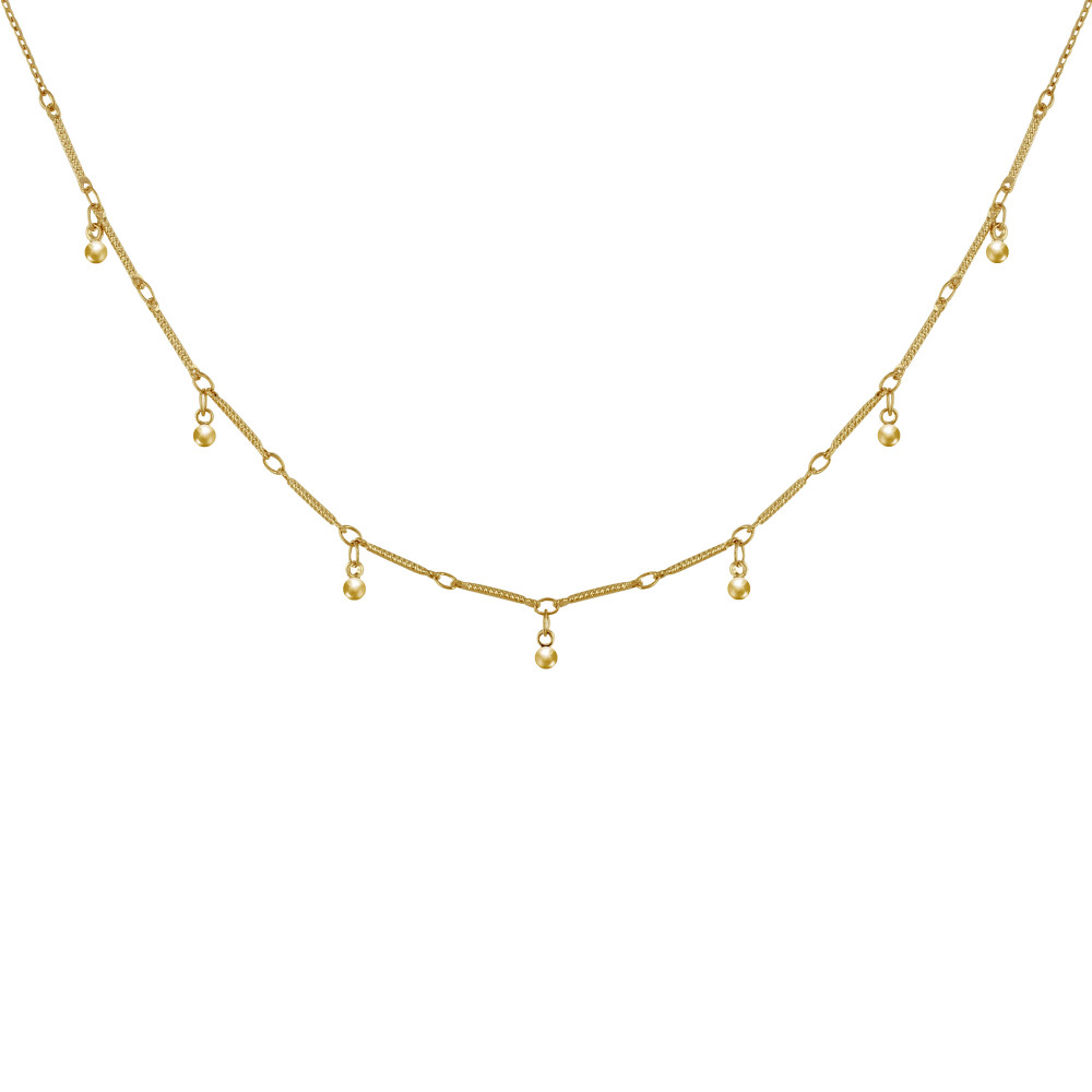 LES POULETTES BIJOUX Collier Plaqué Or Torsades et Perles