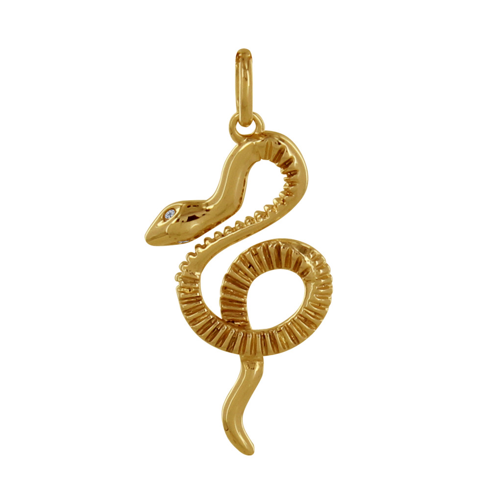 LES POULETTES BIJOUX Pendentif Plaqué Or Serpent