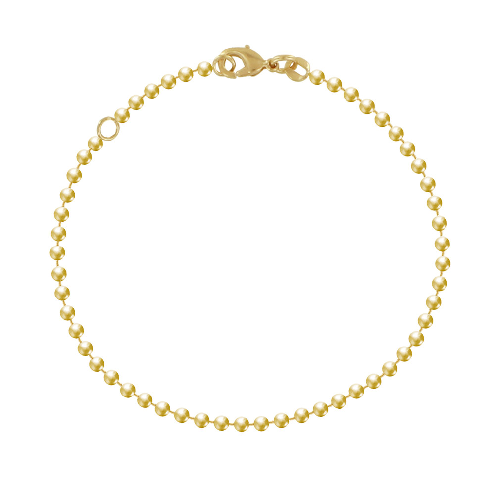 LES POULETTES BIJOUX - Bracelet Plaqué Or Perles 2,5mm