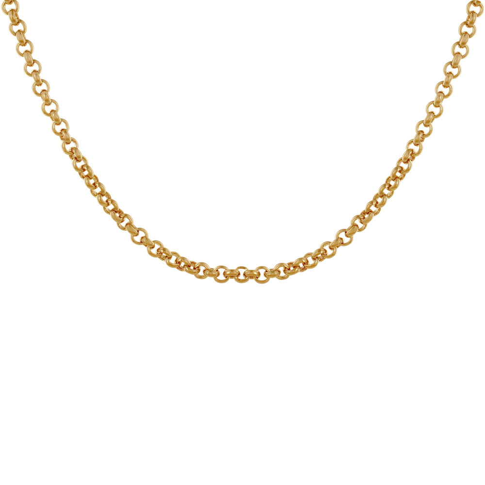 LES POULETTES BIJOUX Collier Plaqué Or Mailles Rondes Fermoir Bouée