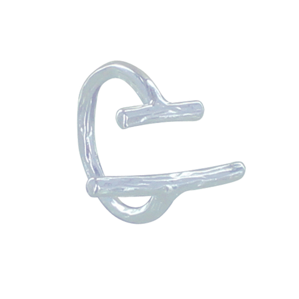 LES POULETTES BIJOUX Bague Métal Argenté Deux Barres - taille 54