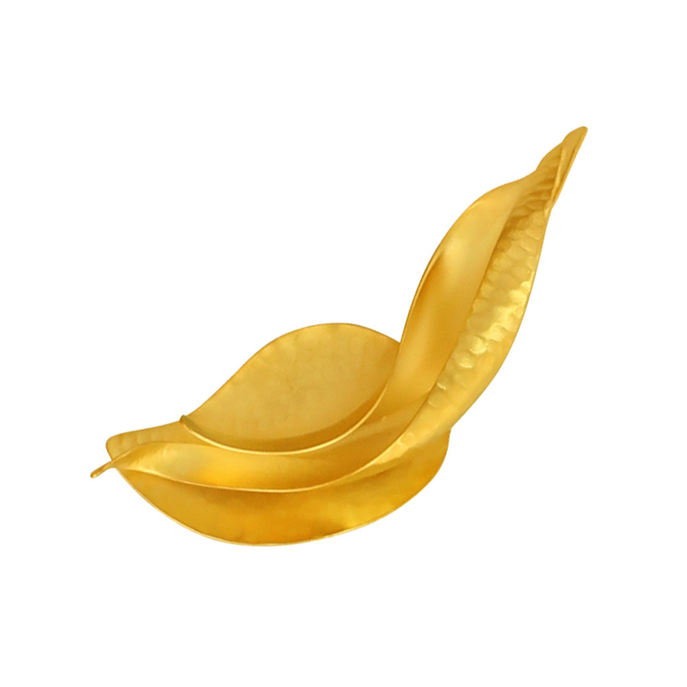 LES POULETTES BIJOUX Broche Laiton Doré Feuille