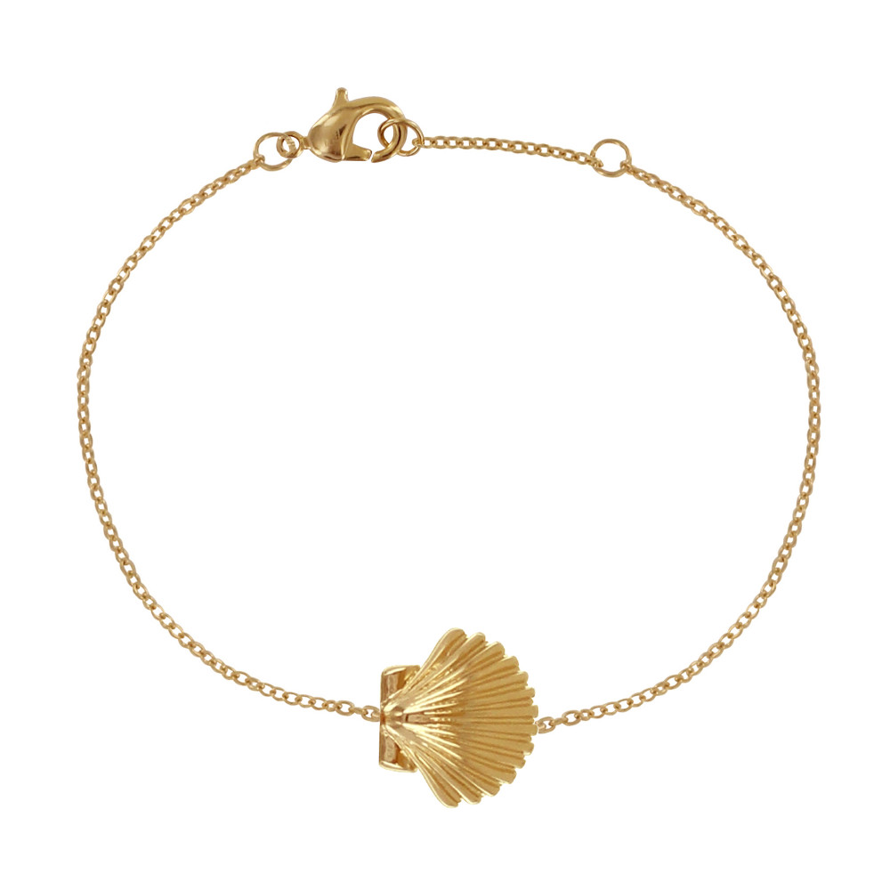 LES POULETTES BIJOUX - Bracelet Plaqué Or Coquille St Jacques