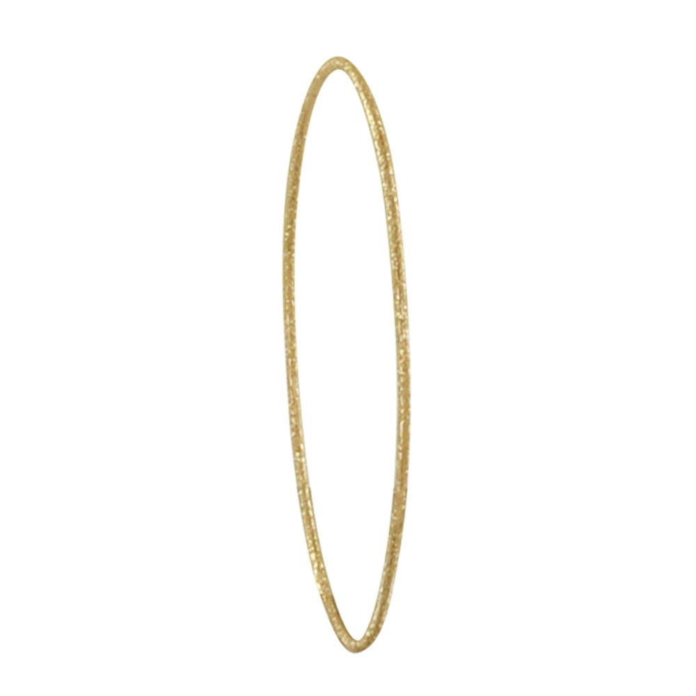 LES POULETTES BIJOUX - Bracelet Plaqué Or Jonc Diamanté Très Fin Rond 6,4cm
