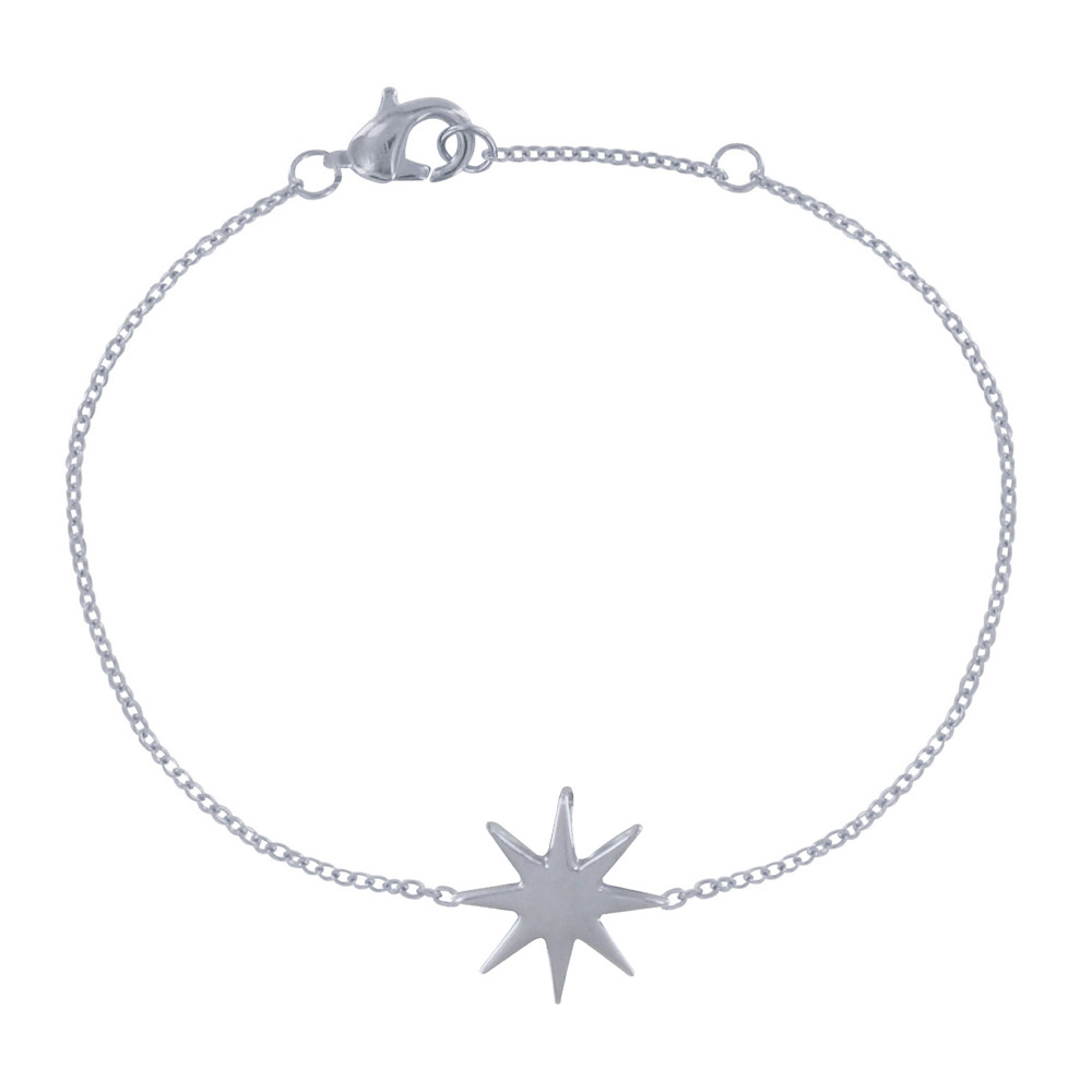 LES POULETTES BIJOUX - Bracelet Argent 925 Rhodié Etoile du Berger