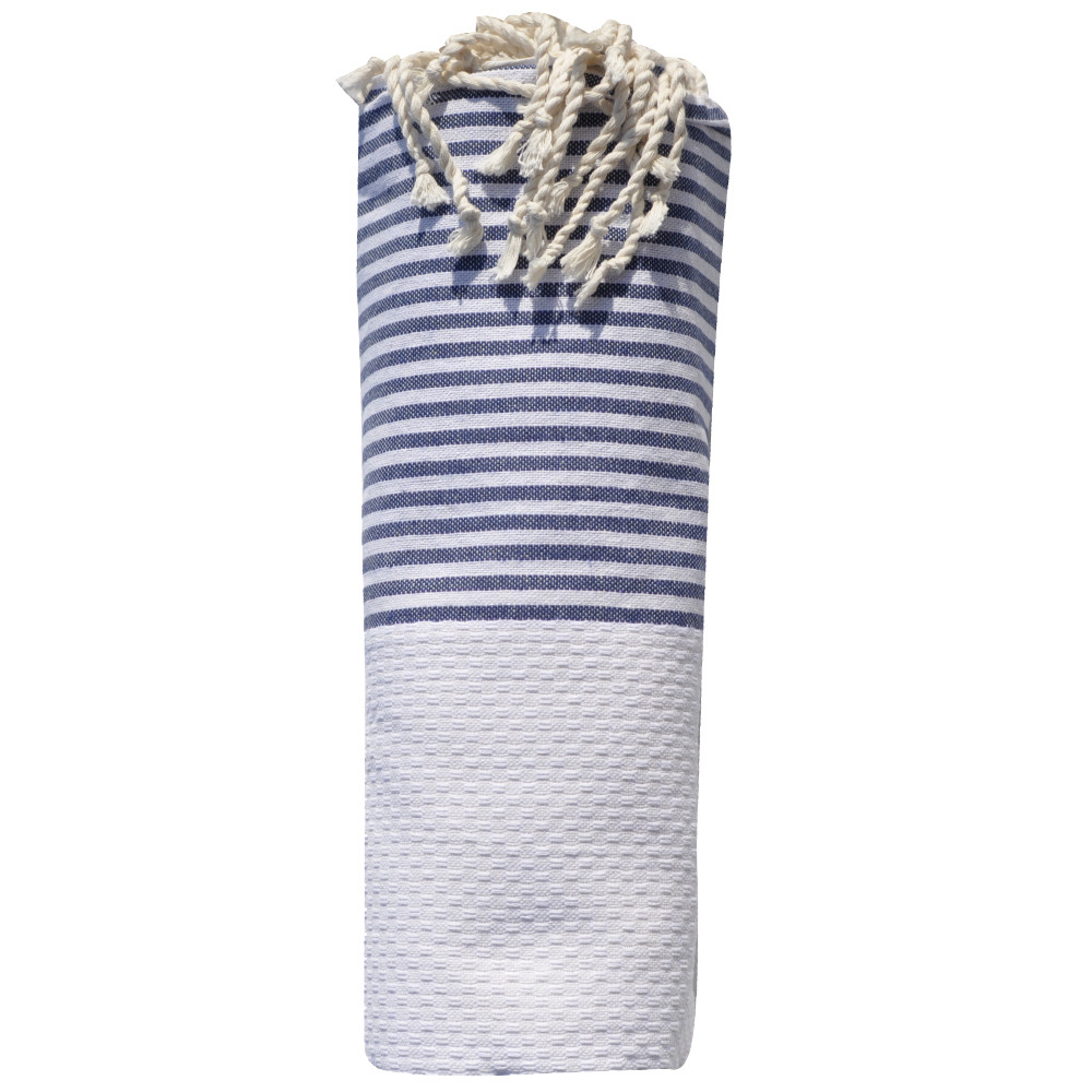 LES POULETTES BIJOUX Fouta Drap Plage et Hammam Coton Nid d'Abeille Blanc Petites Ra