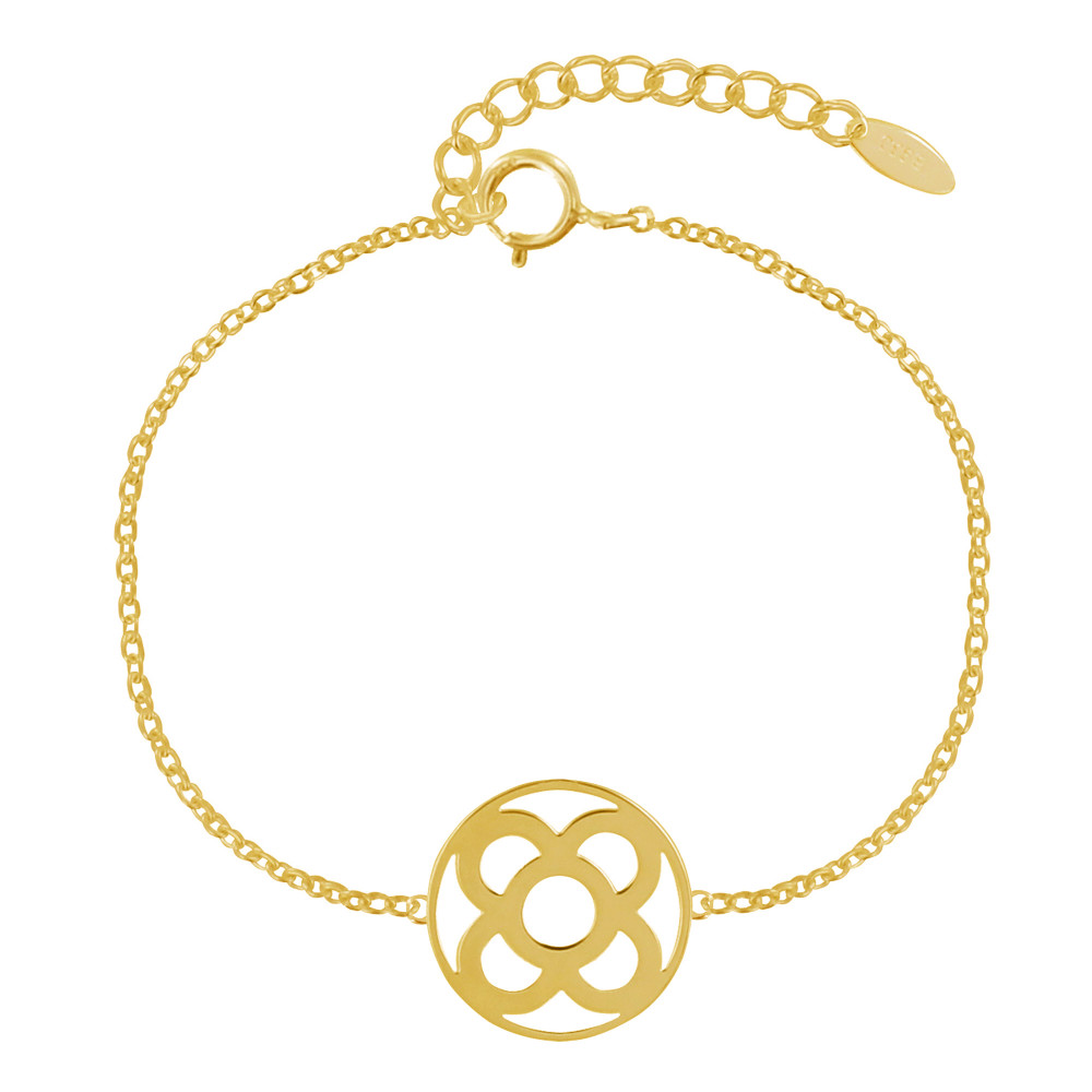 LES POULETTES BIJOUX - Bracelet Argent Doré Fleur de Barcelone