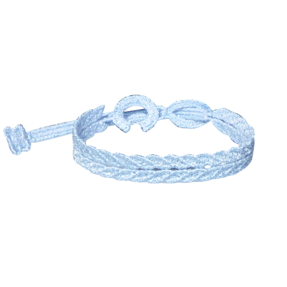 LES POULETTES BIJOUX Cruciani Bracelet Homme Dentelle Prospérité Bleu Ciel