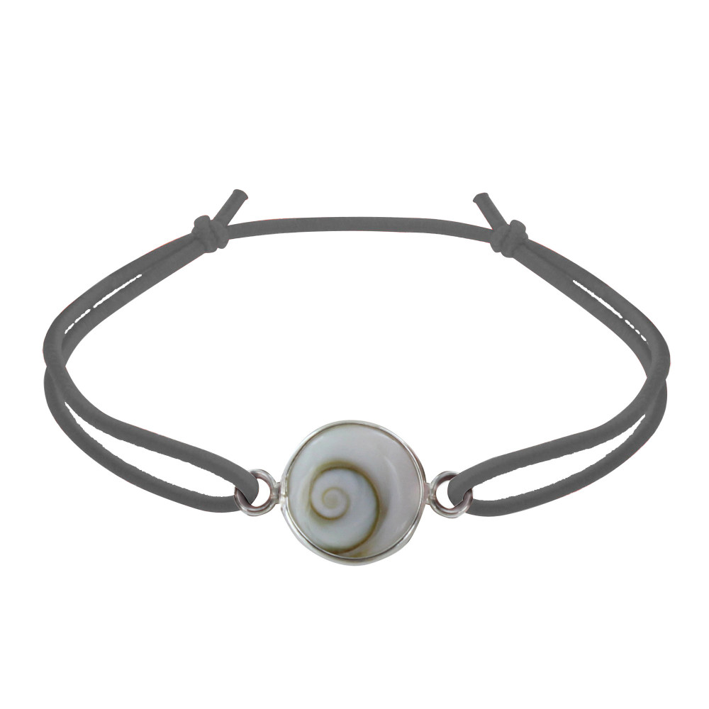 LES POULETTES BIJOUX Bracelet Lien Elastique Oeil de Sainte Lucie Rond Argent 925 -