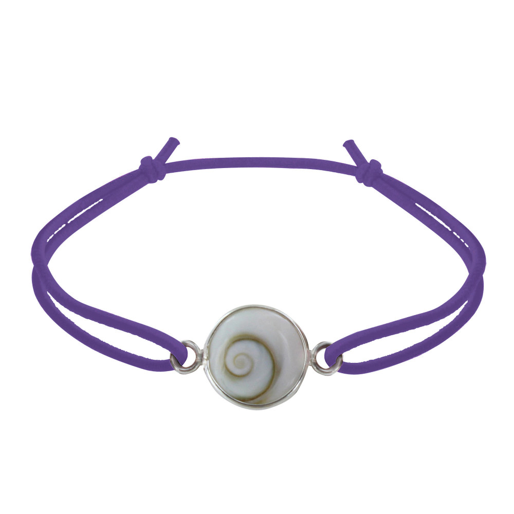 LES POULETTES BIJOUX Bracelet Lien Elastique Oeil de Sainte Lucie Rond Argent 925 -