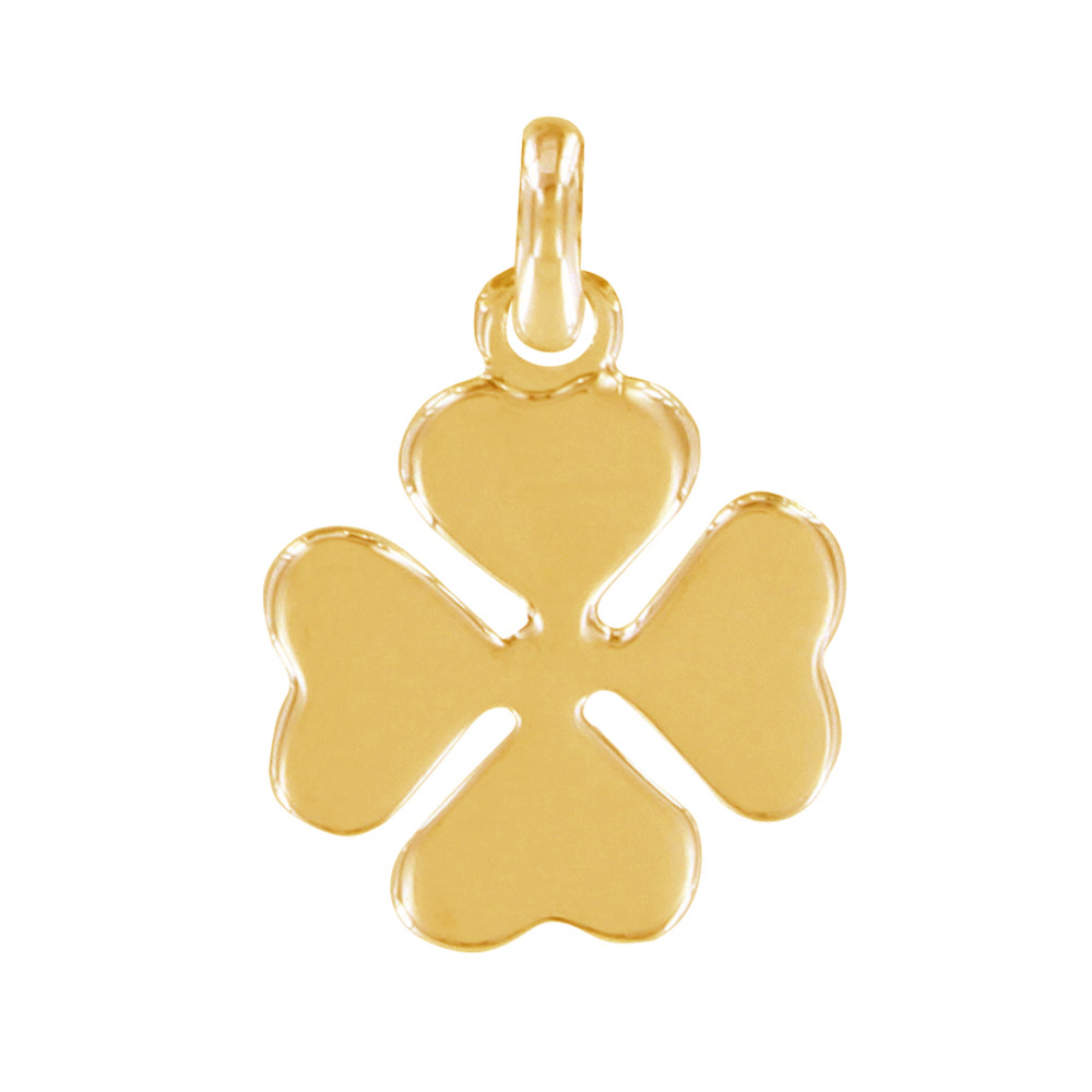 LES POULETTES BIJOUX Pendentif Plaqué Or Petit Trèfle Quatre Feuilles