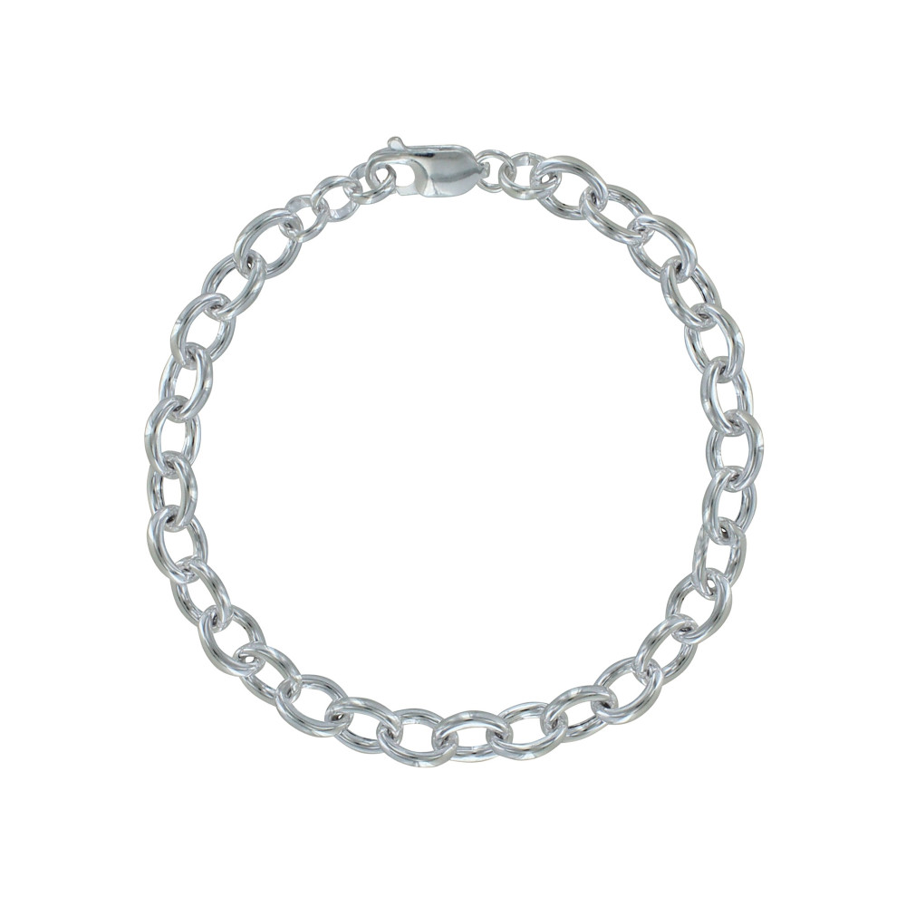 LES POULETTES BIJOUX Bracelet Argent Gourmette - Petit Modèle