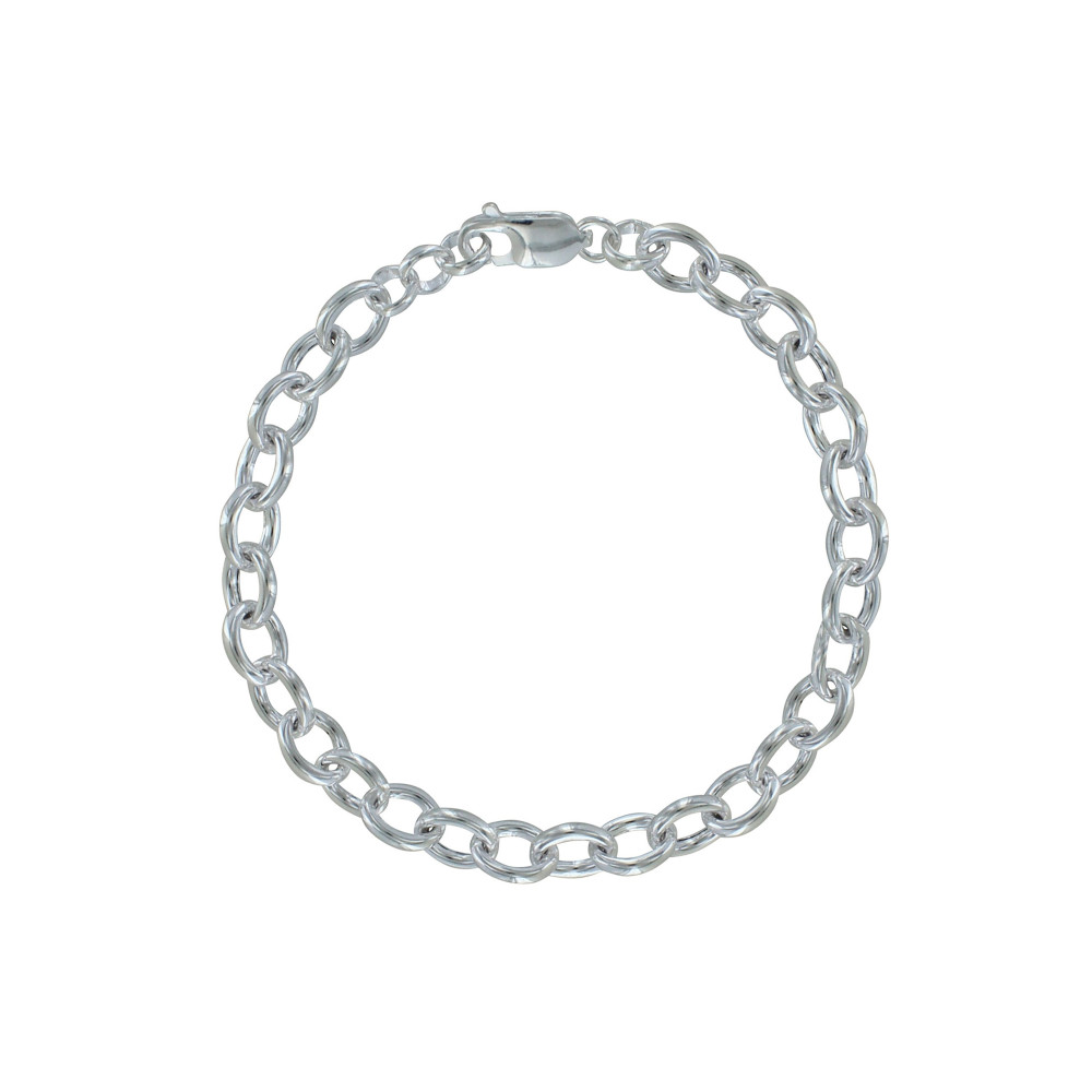 LES POULETTES BIJOUX Bracelet Argent 925 Gourmette Petits Maillons