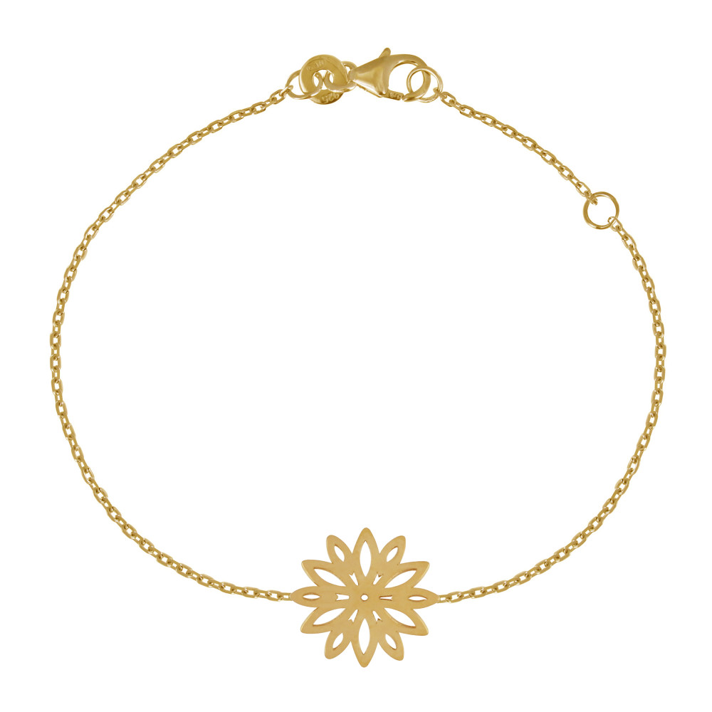 LES POULETTES BIJOUX Bracelet Plaqué Or Fleur de Nénuphar