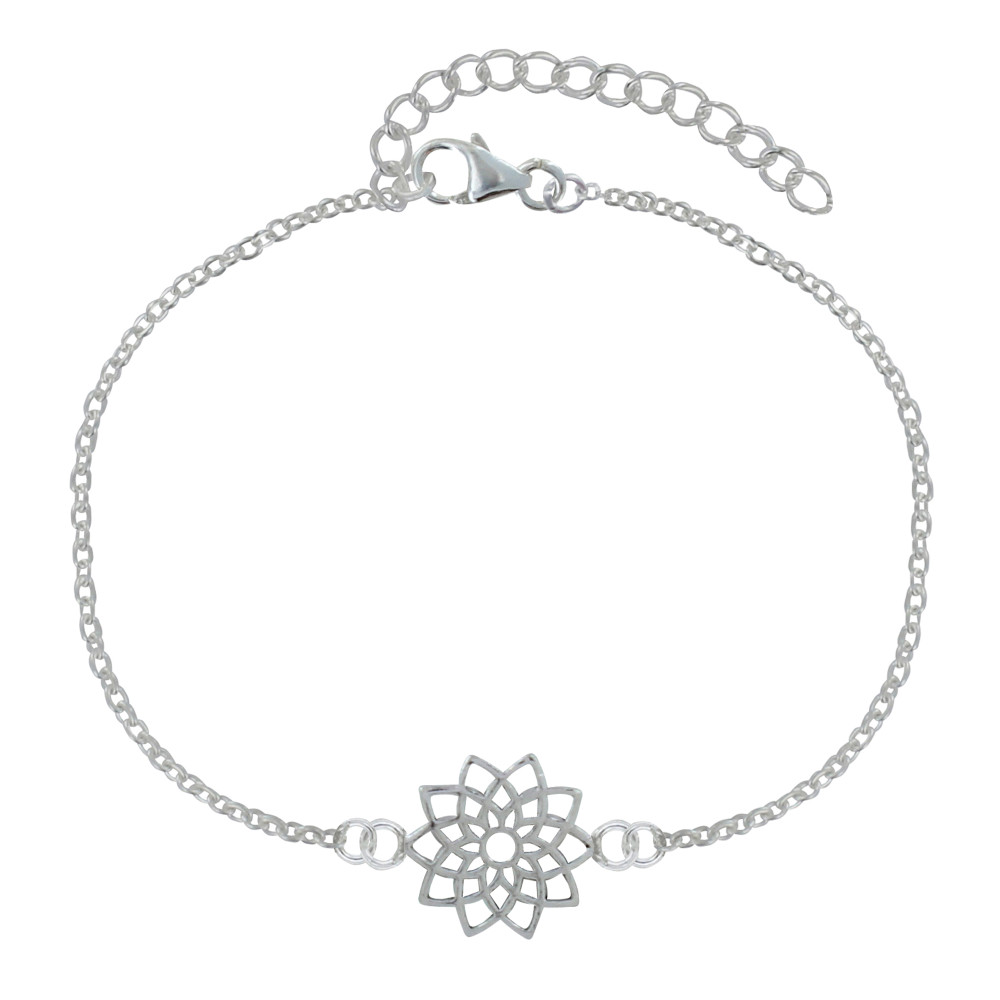 LES POULETTES BIJOUX Bracelet Argent Fleur de Nénuphar