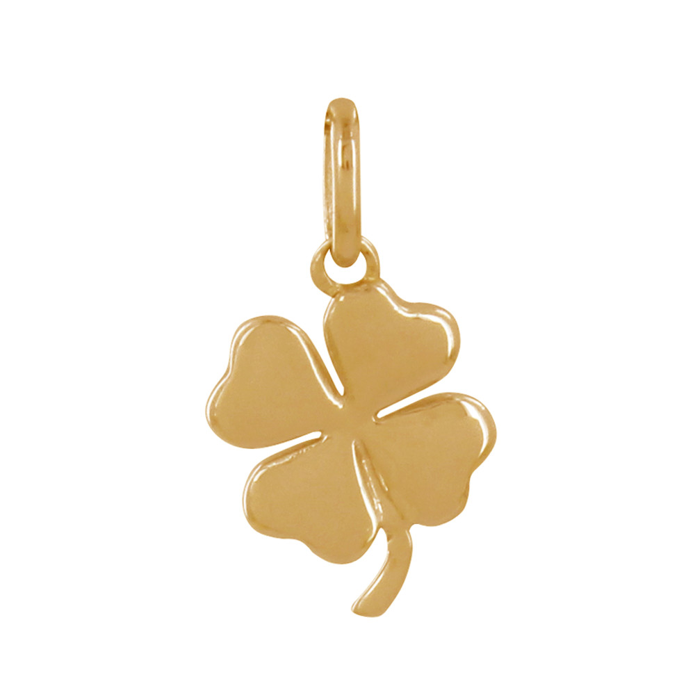 LES POULETTES BIJOUX Pendentif Plaqué Or Mini Trèfle à Quatre Feuilles