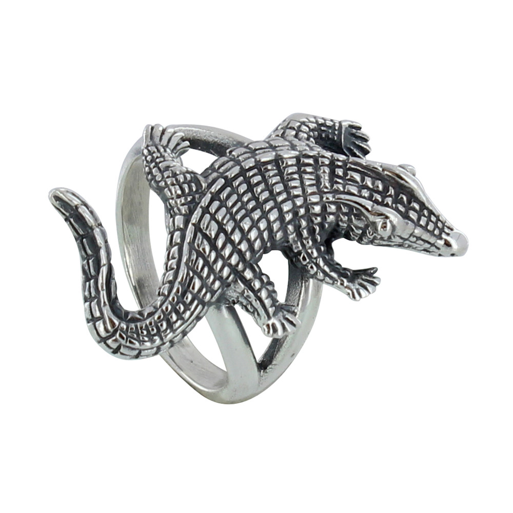 LES POULETTES BIJOUX Bague Argent 925 Crocodile