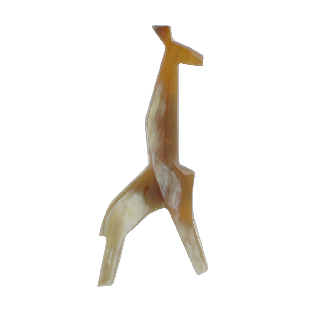 LES POULETTES BIJOUX Broche Girafe en Corne Modèle 1