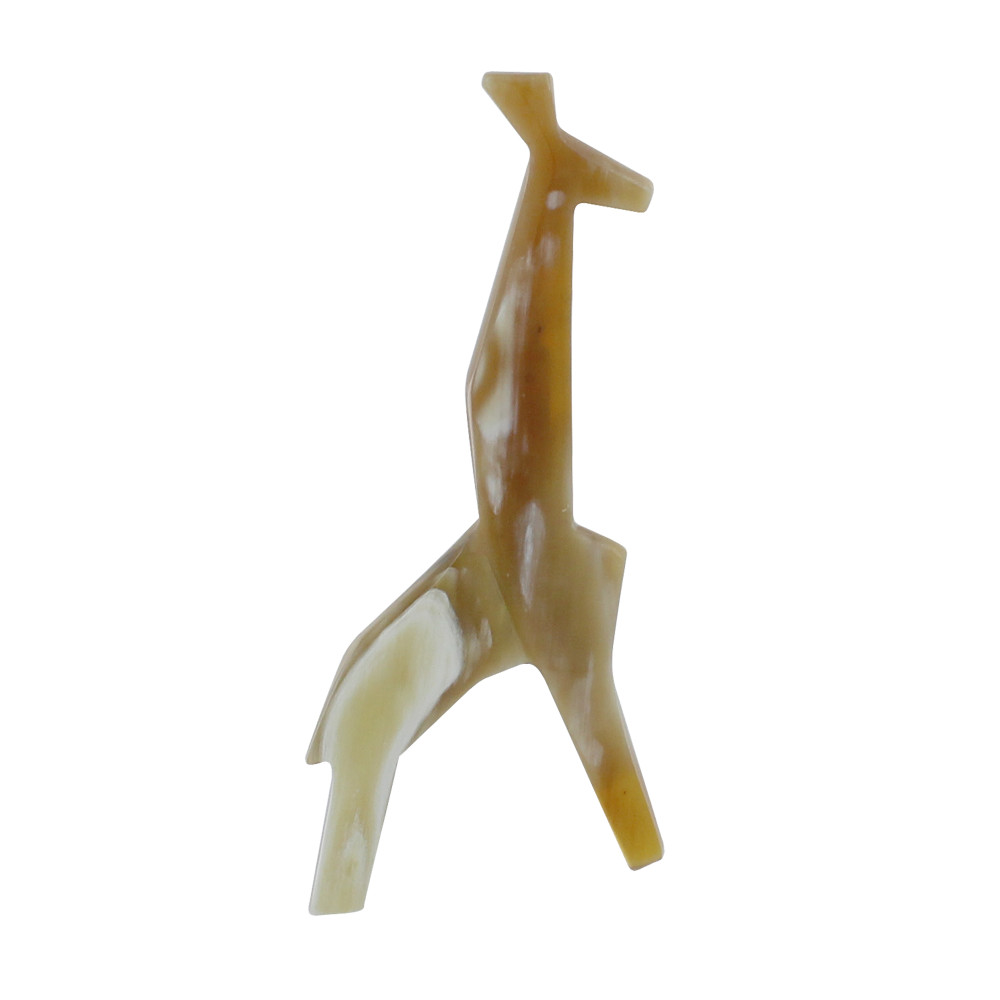 LES POULETTES BIJOUX Broche Girafe en Corne Modèle 2