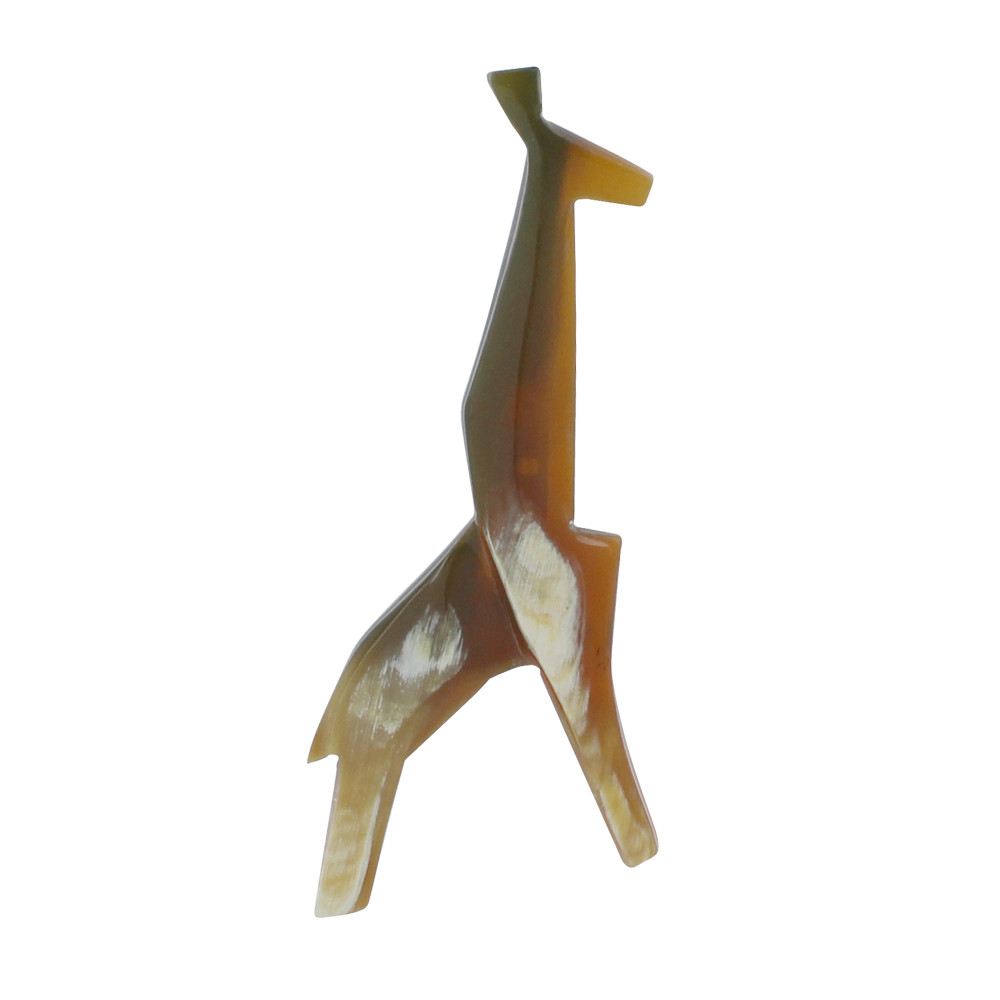 LES POULETTES BIJOUX Broche Girafe en Corne Modèle 3