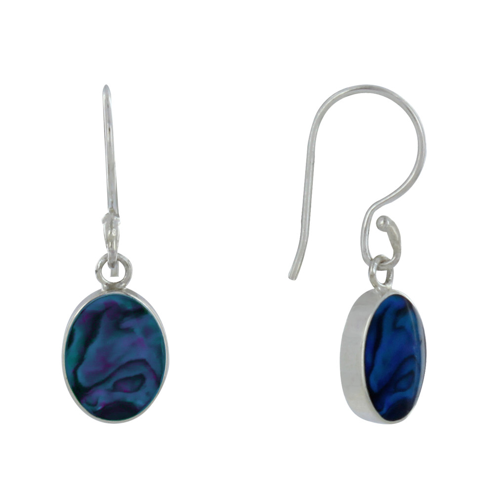 LES POULETTES BIJOUX Boucles d'Oreilles Argent 925 Réversible Médaillon Ovale Nacre LES POULETTES BIJOUX Boucles d'Oreilles Argent 925 Réversible Médaillon Ovale Nacre