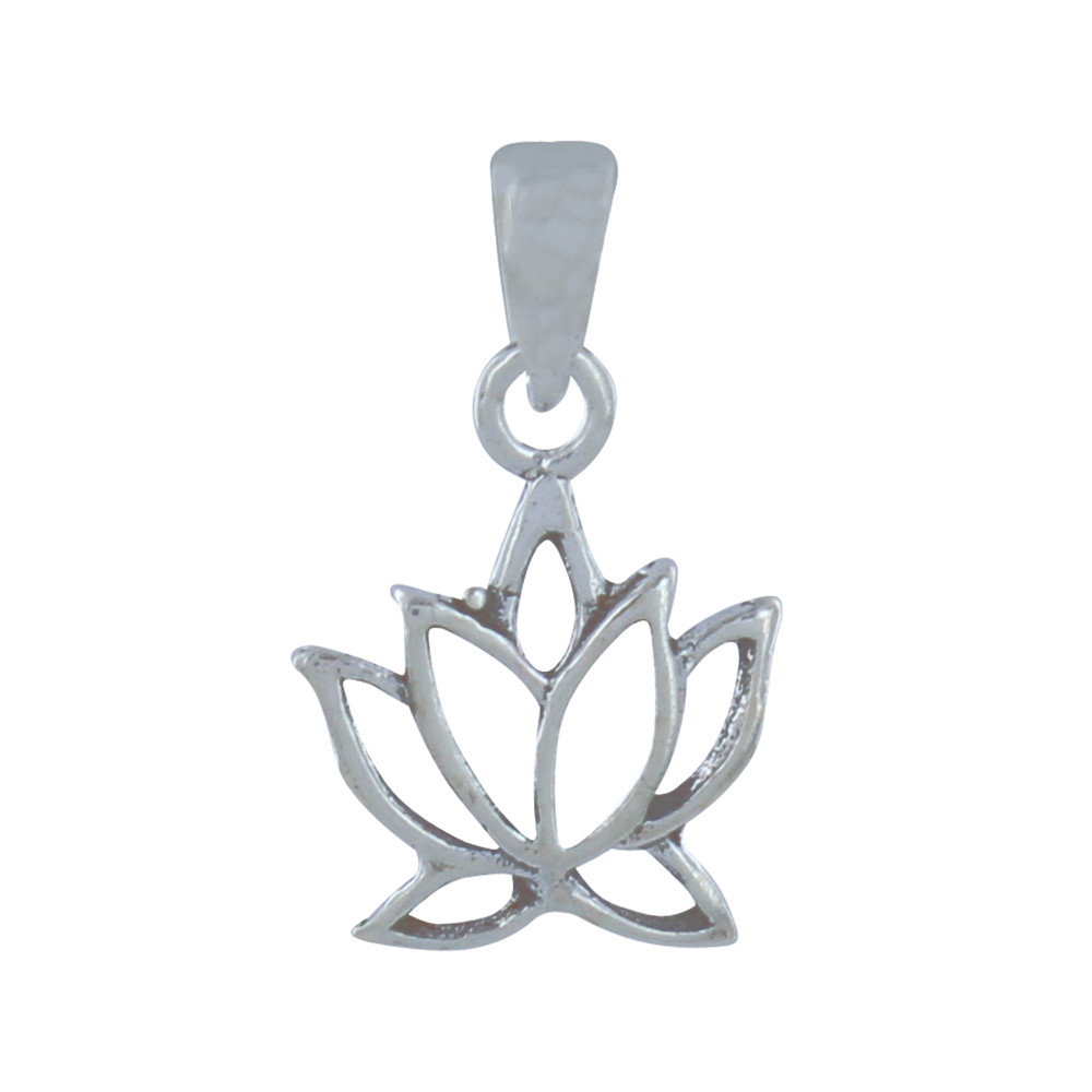 LES POULETTES BIJOUX Pendentif Argent Fleur de Lotus Ajouré