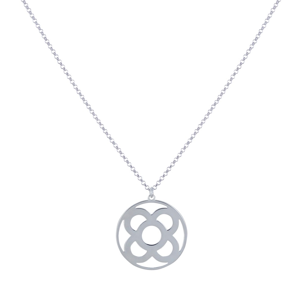LES POULETTES BIJOUX Collier Argent 925 Moyenne Fleur de Barcelone