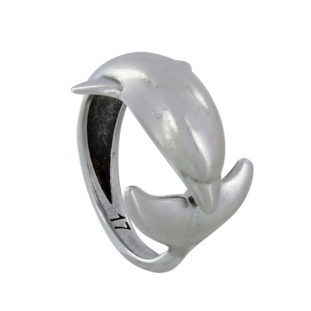 LES POULETTES BIJOUX Bague Métal Argenté Dauphin - taille 60