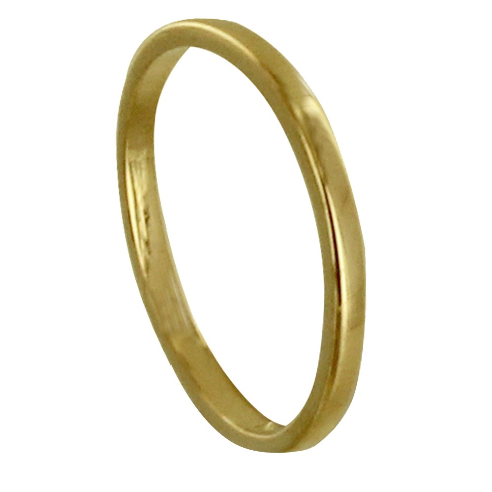 LES POULETTES BIJOUX Bague Plaqué Or Alliance - 3 microns 18K - taille 60