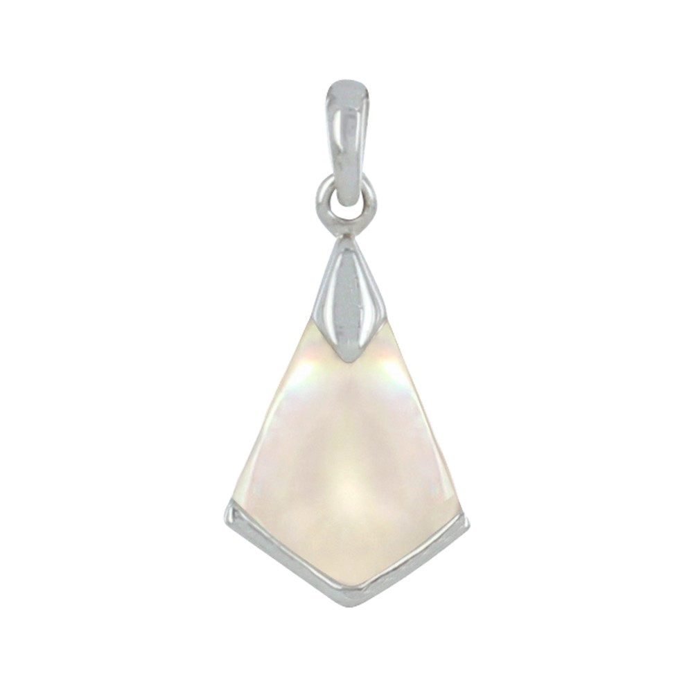 LES POULETTES BIJOUX Pendentif Argent 925 Triangle de Nacre