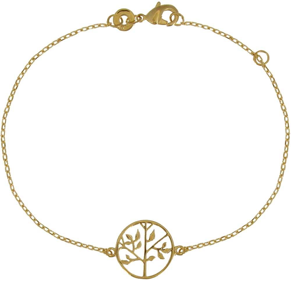 LES POULETTES BIJOUX Bracelet Plaqué Or Arbre de Vie