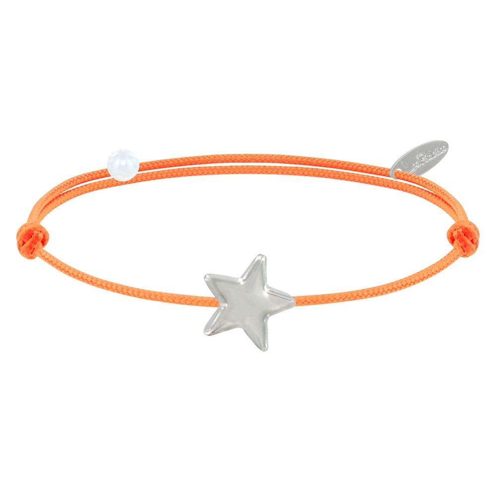 LES POULETTES BIJOUX Bracelet Lien Etoile d'Argent 925 - Classics - Orange