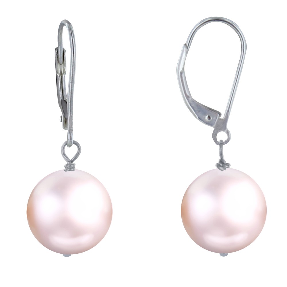 LES POULETTES BIJOUX - Boucles d'Oreilles Dormeuse Argent 925 et Perle de Culture -