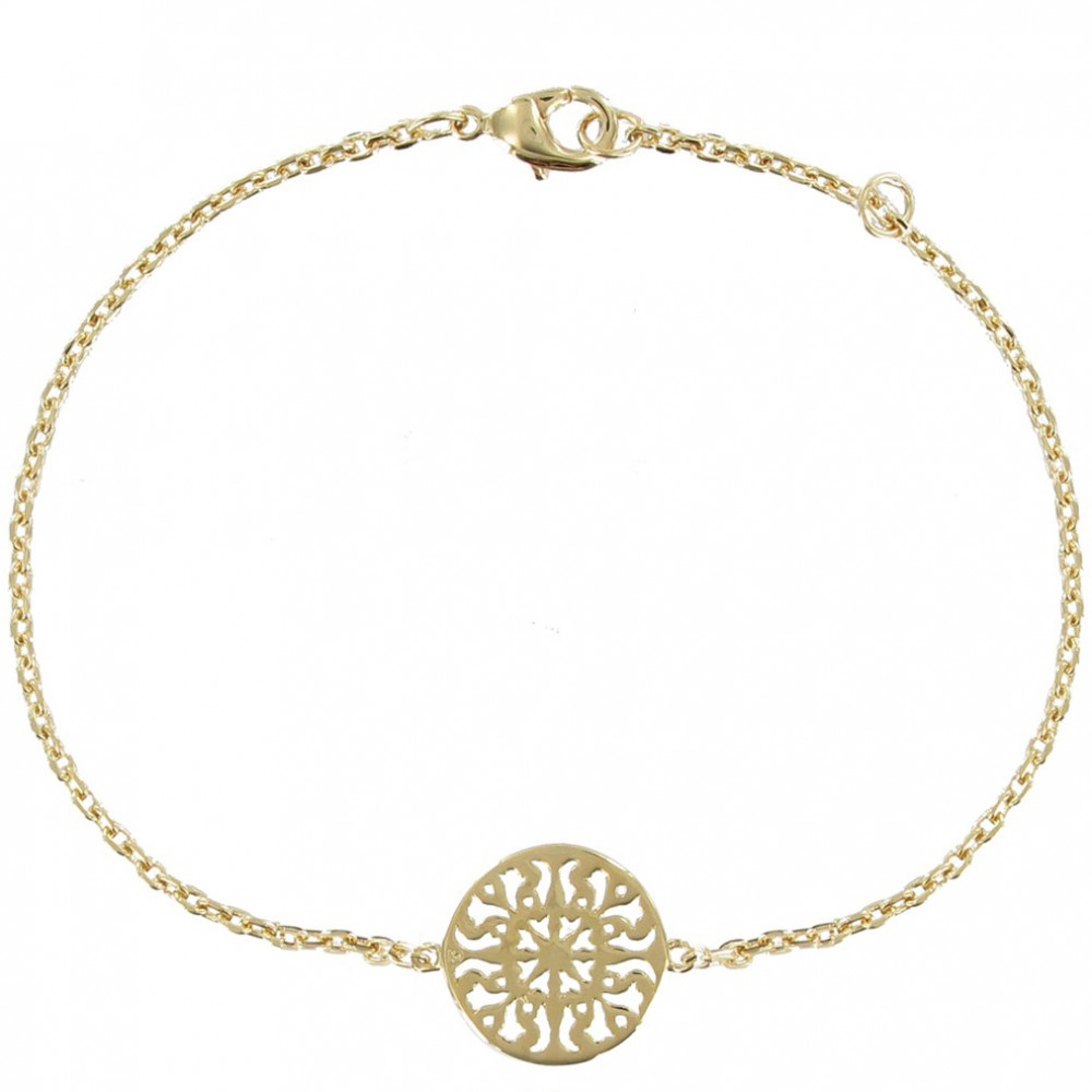 LES POULETTES BIJOUX Bracelet Arabesque Ronde Plaqué Or