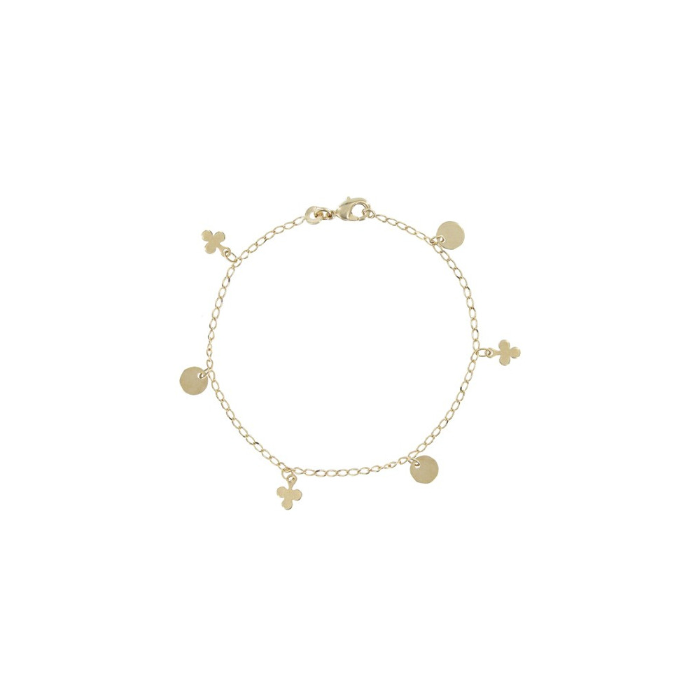 LES POULETTES BIJOUX V Bracelet Petites Médailles Plaqué Or