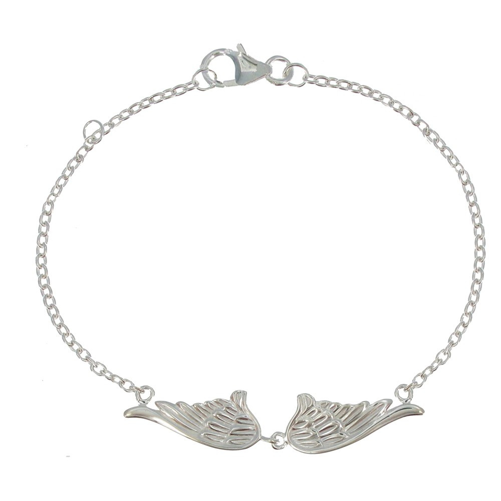 LES POULETTES BIJOUX Bracelet Deux Ailes d'Ange Argent 925