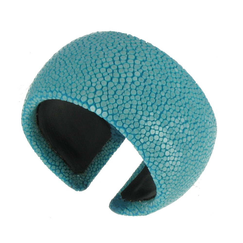 LES POULETTES BIJOUX X Bracelet Cuir Large Turquoise