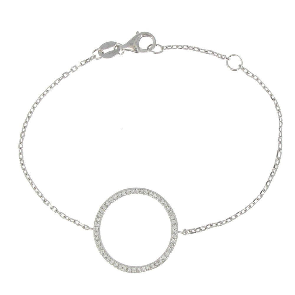 LES POULETTES BIJOUX Bracelet Argent Cercle de Strass