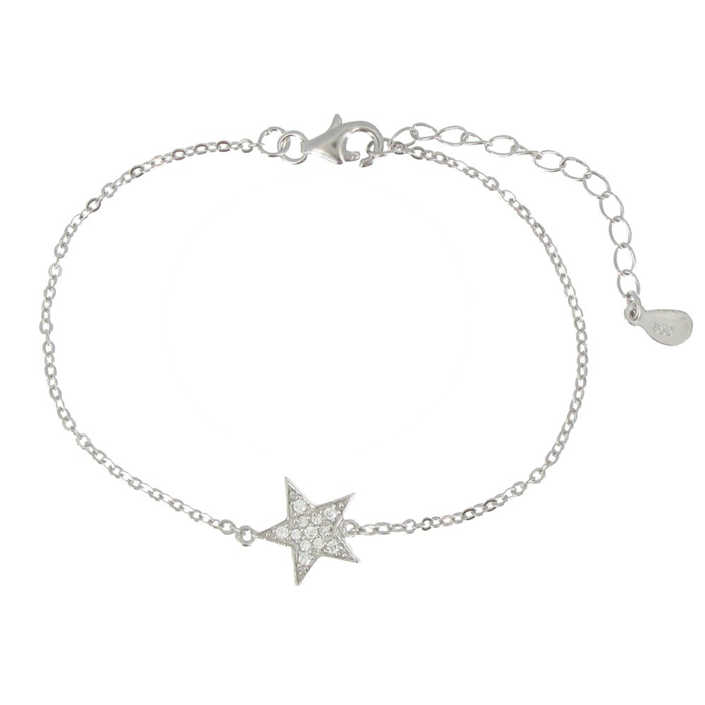 LES POULETTES BIJOUX V Bracelet Argent Etoile Scintillante