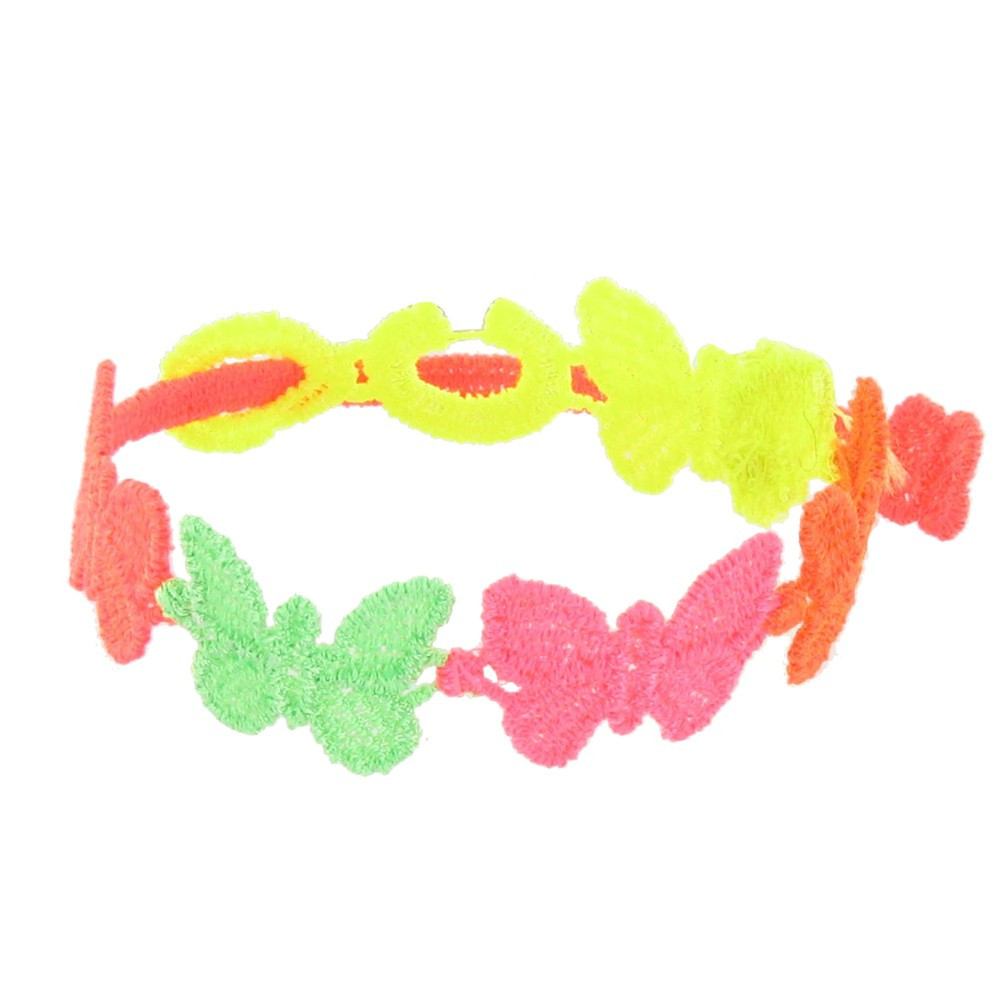 LES POULETTES BIJOUX V Cruciani Bracelet Dentelle Papillons Multifluo