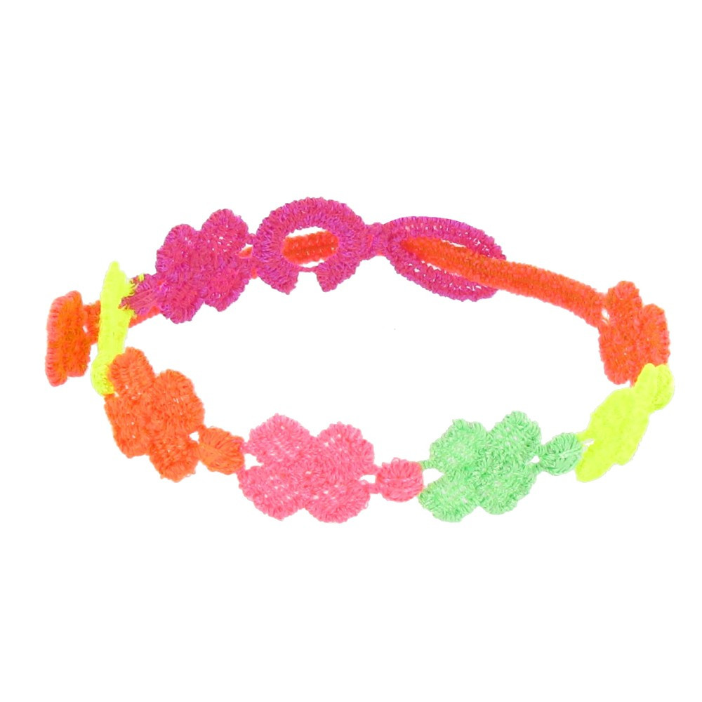 LES POULETTES BIJOUX V Cruciani Bracelet Dentelle 7 Trèfles Multifluo