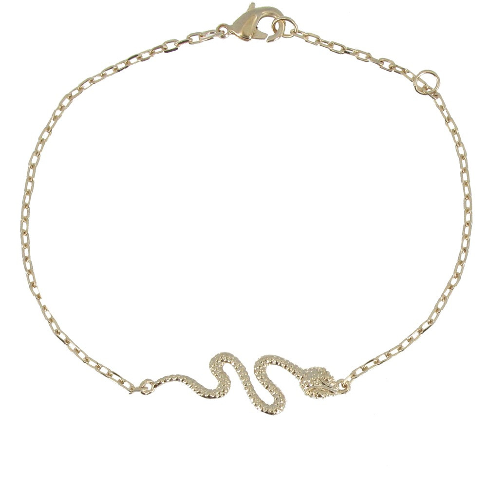 LES POULETTES BIJOUX Bracelet Serpent Plaqué Or