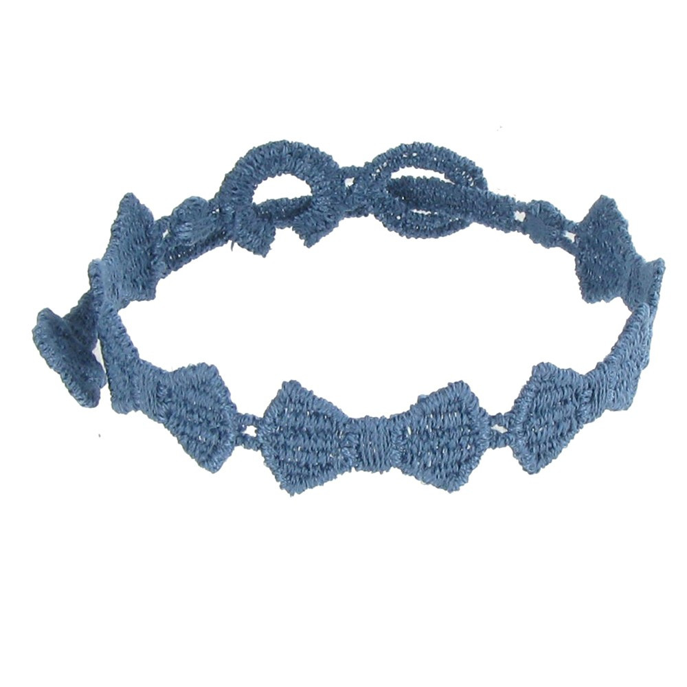 LES POULETTES BIJOUX V Cruciani Bracelet Dentelle Noeuds Papillons Acier