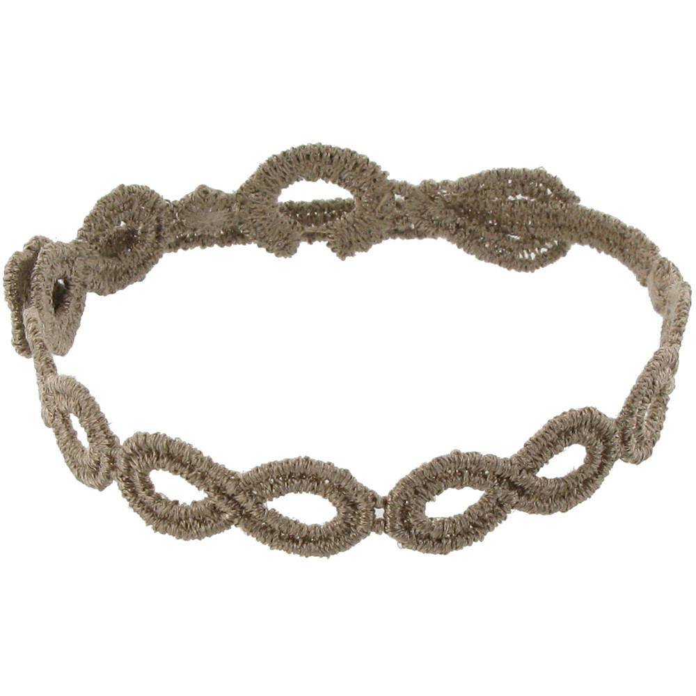 LES POULETTES BIJOUX Cruciani Bracelet Dentelle Infini Marron